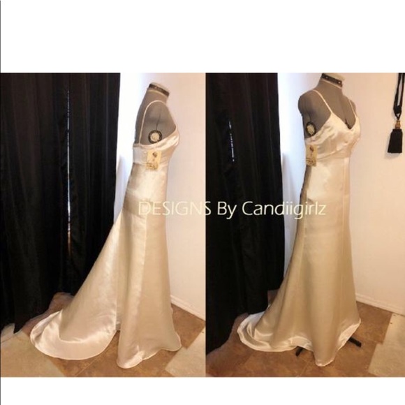 SALE!! 2 pc 1930s ins Silk Satin Linen Gown dress - Picture 5 of 8